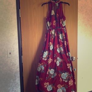 Long and beautiful flower dress